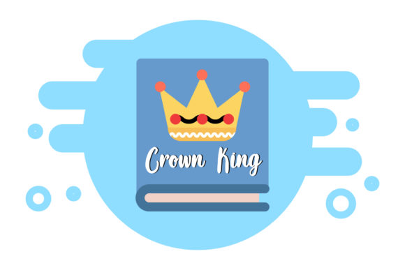 Book Icon Art Crown King Design Creative: A Versatile Graphic for Branding and Marketing