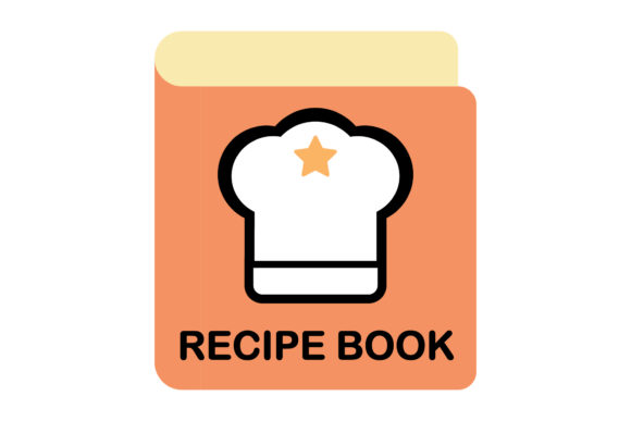 Book Icon Recipe Book Design Orange Art Review