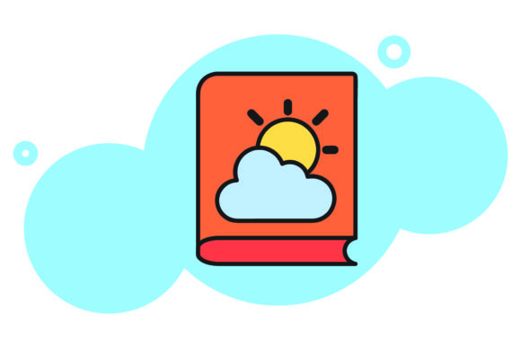 Book Icon Vector Creative Weather Design – A Versatile Graphic for Modern Branding