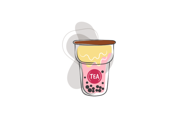 Bubble Milk Tea Flavor: A Versatile Graphic Design Asset for Creative Projects