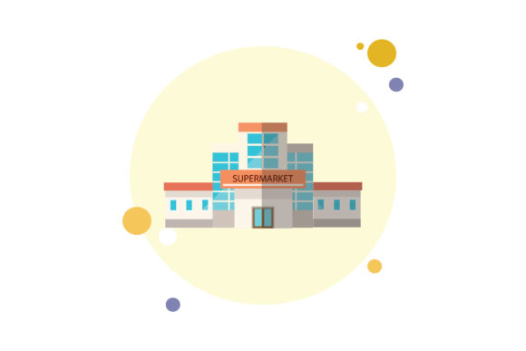 Building Supermarket Circle Bubble Style Graphics for Freebies & Branding