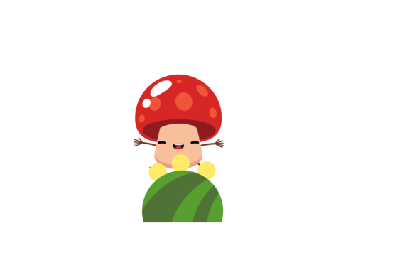 Christmas Kawaii Mushroom Party: A Versatile Graphic Design Asset for Branding and Marketing