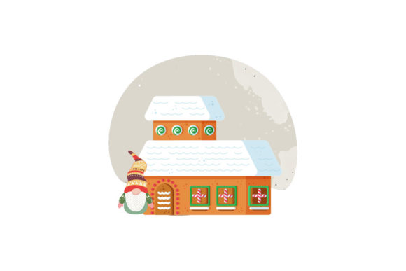 Christmas Town with Gnome – A Versatile Graphic Design Asset for Content Creators