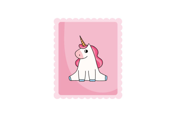 Cute Unicorns Card Illustrated: A Versatile Graphic Design Asset for Local Business Branding