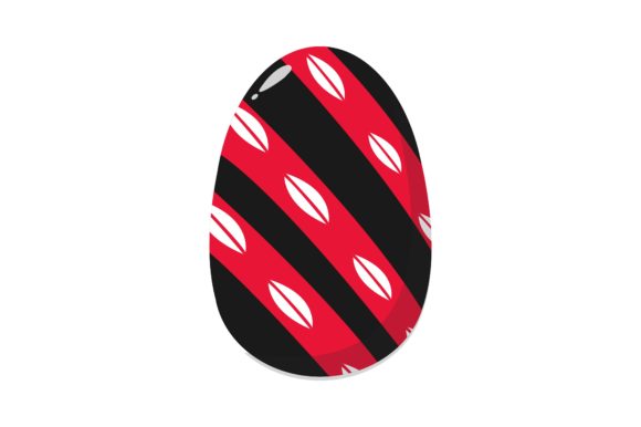 Easter Egg Leaf Black: A Festive Graphic Design Asset for Crafters