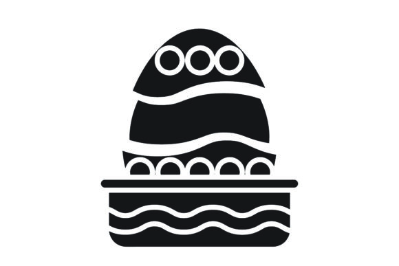 Easter Icon Bowl Egg Black Filled Art – A Designer’s Perspective on a Versatile Graphics Freebie