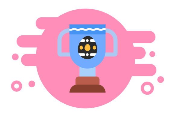 Easter Icon Creative Trophy Design Art – A Graphics Freebie for Crafters