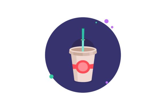 Food and Drink Circle Bubble Style: A Modern Graphic Freebie for Content Creators