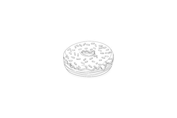 Food Donut Line Style: A Versatile Graphic Freebie for Local Business Branding