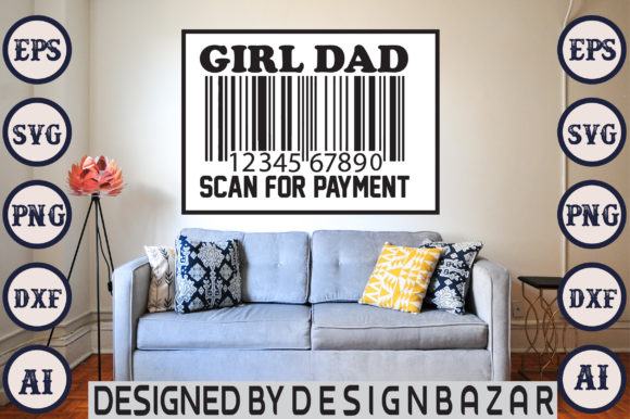 Girl Dad Scan for Payment: A Graphic Design Asset for Creative Branding