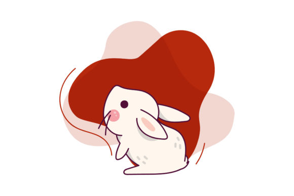 Hand Drawn Rabbits Spring – A Versatile Illustration for Creative Publishing