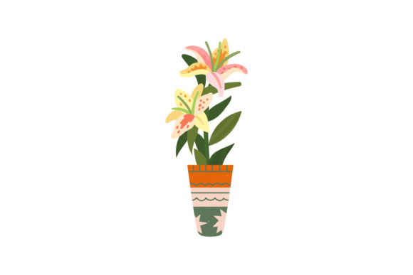 Home Potted Houseplants in a Flat Style – A Commercial Graphic Review