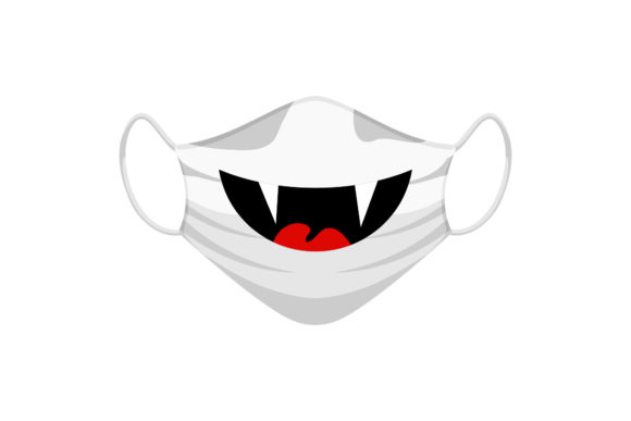 Mask Spooky Halloween Mouth – A Bold Graphic Design Asset for Seasonal Content