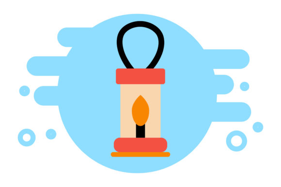 Travel Icon Art Lantern Orange Design – A Versatile Freebie for Small Business Branding