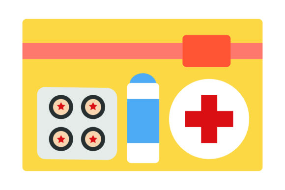 Travel Icon Medicine Kit Design Vector – A Freebie with Big Brand Potential